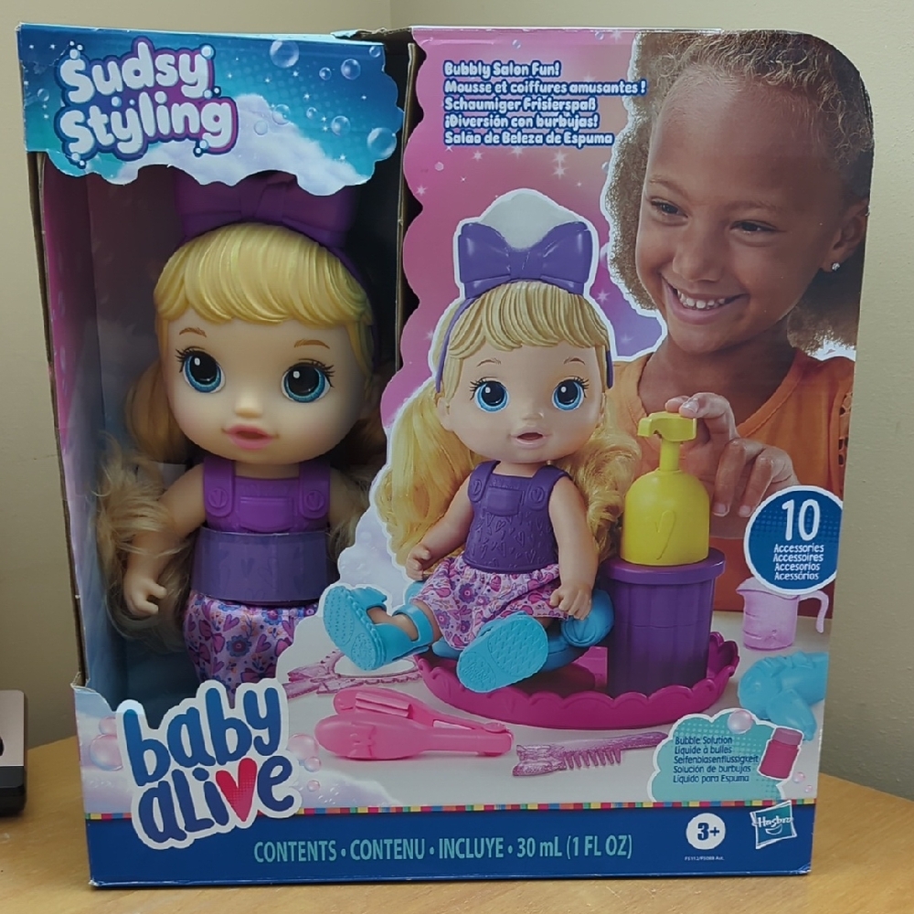 Baby alive Sudsy Styling Doll Brand New